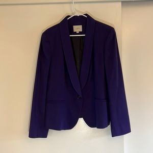 Ann Taylor Loft purple one button blazer.